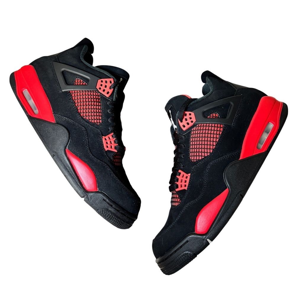 Nike Air Jordan 4 Retro Red Thunder Black Crimson CT8527-016 Mens Size 11 Used